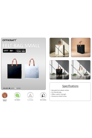 Offikraft Felt bag small - black